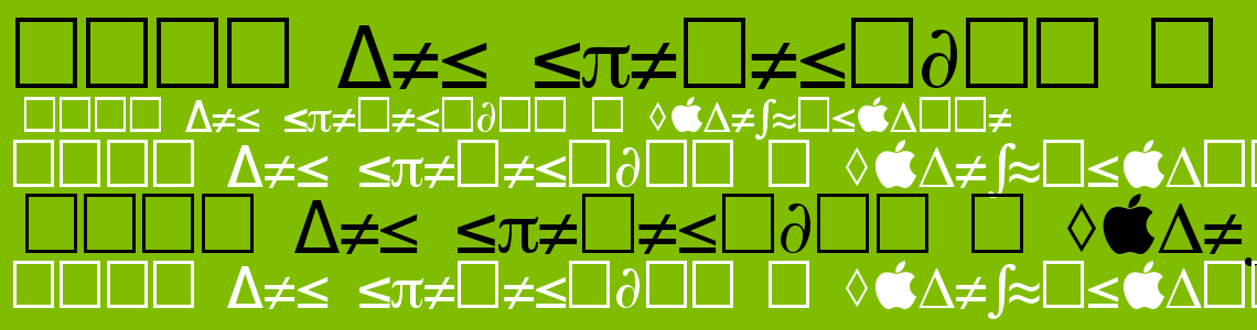 Шрифт Mac Characters