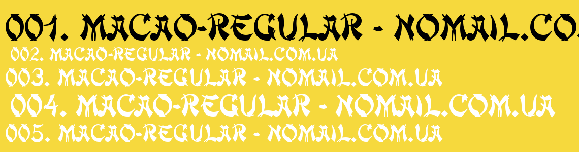 Шрифт Macao-Regular
