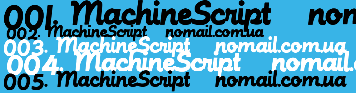 Шрифт MachineScript