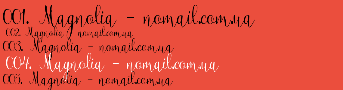 Шрифт Magnolia