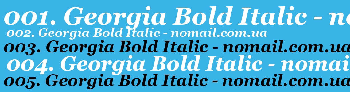 Шрифт Georgia Bold Italic