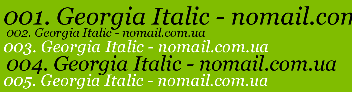 Шрифт Georgia Italic