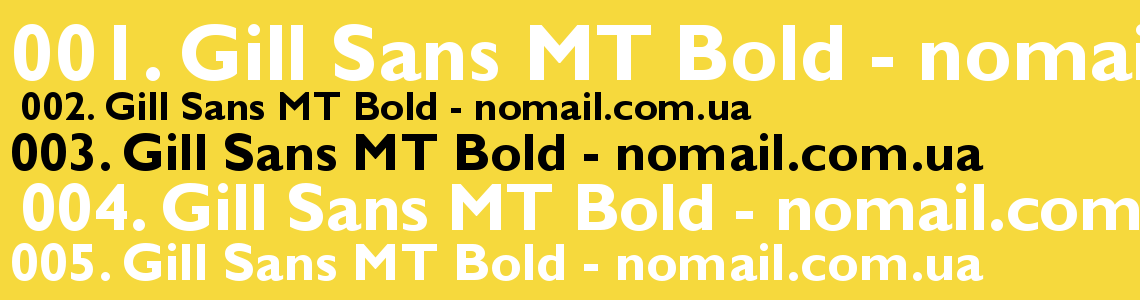 Gill sans bold