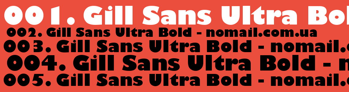 Gill sans bold