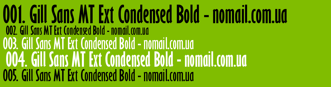 Шрифт Gill Sans MT Ext Condensed Bold