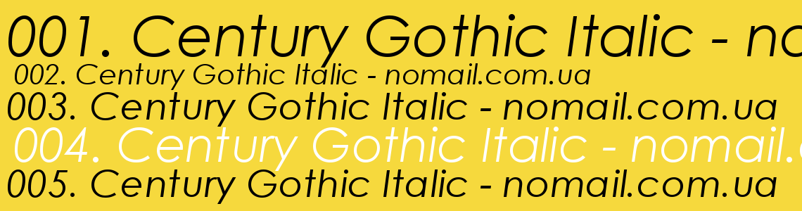 Шрифт century gothic