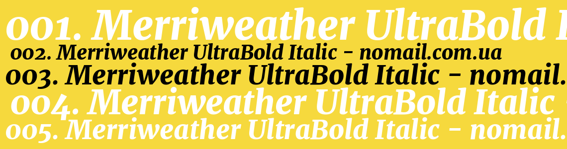 Шрифт Merriweather UltraBold Italic