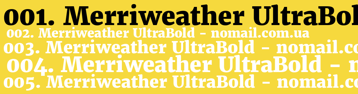 Шрифт Merriweather UltraBold