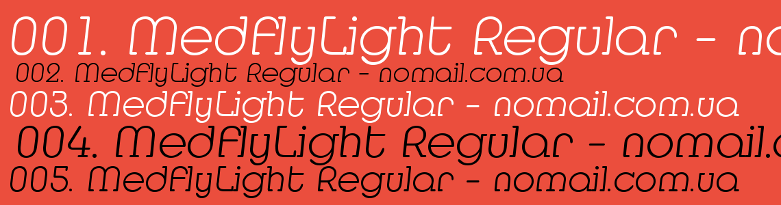 Шрифт MedflyLight Regular