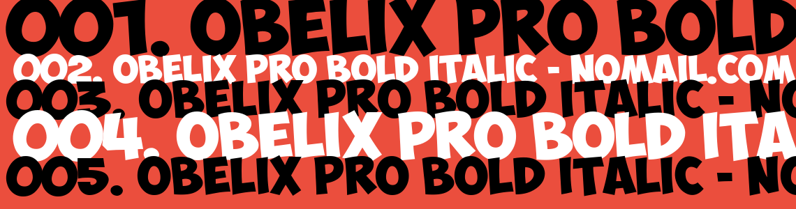 Шрифт Obelix Pro Bold Italic
