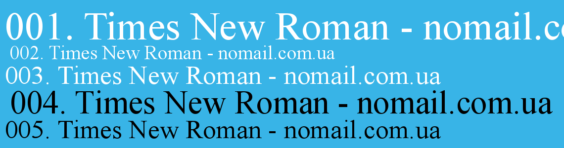 Шрифт Times New Roman