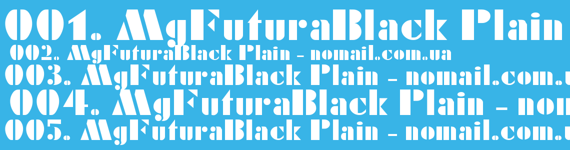 Шрифт MgFuturaBlack Plain