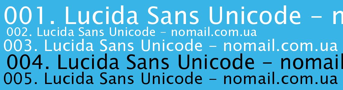 Шрифт Lucida Sans Unicode