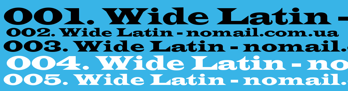 Шрифт Wide Latin