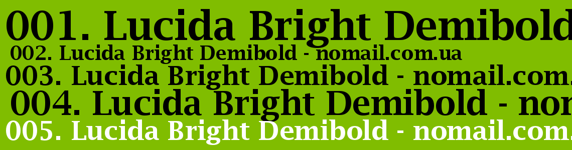 Шрифт Lucida Bright Demibold