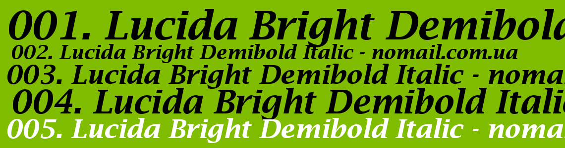 Шрифт Lucida Bright Demibold Italic