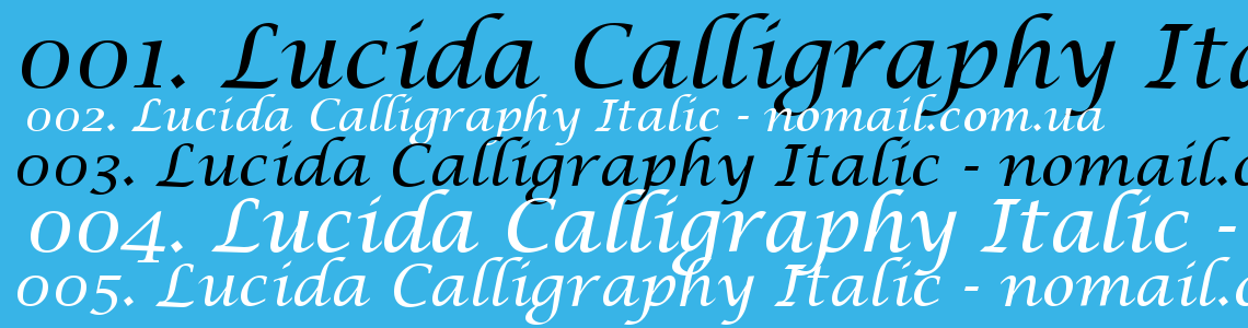 Шрифт Lucida Calligraphy Italic