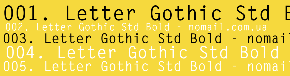 Шрифт Letter Gothic Std Bold