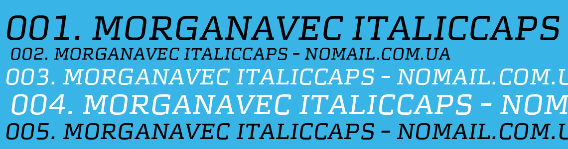 Шрифт MorganAvec ItalicCaps