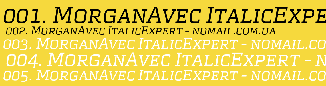 Шрифт MorganAvec ItalicExpert