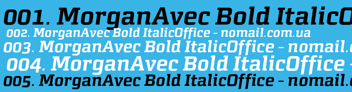 Шрифт MorganAvec Bold ItalicOffice