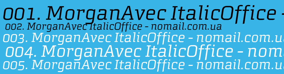 Шрифт MorganAvec ItalicOffice