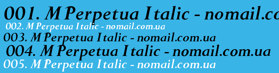 Шрифт MPerpetua Italic