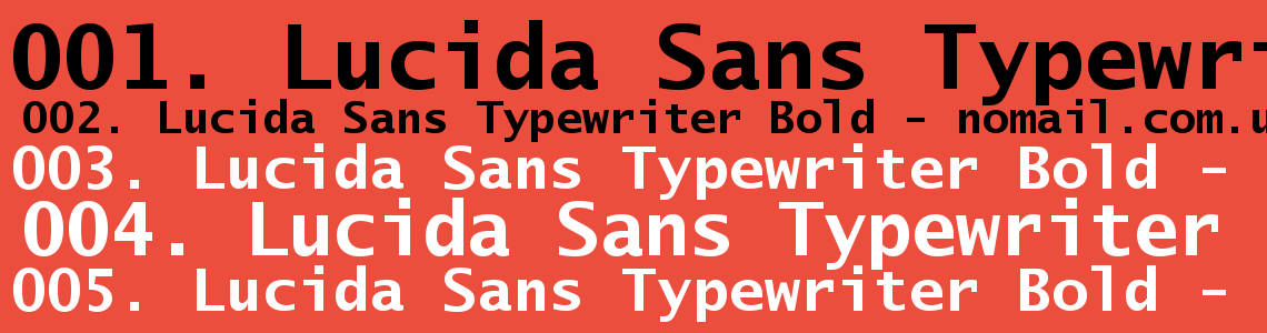Шрифт Lucida Sans Typewriter Bold