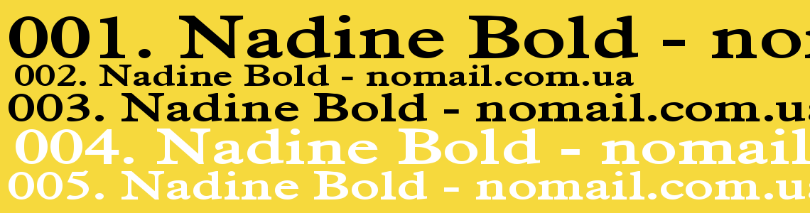 Шрифт Nadine Bold