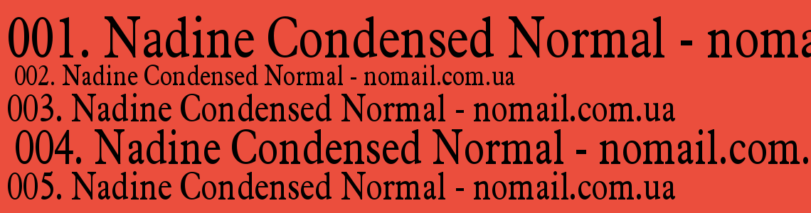 Шрифт Nadine Condensed Normal
