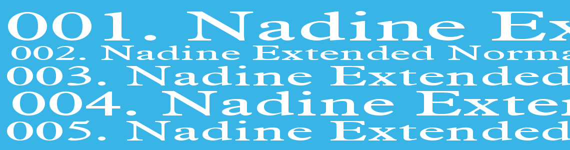 Шрифт Nadine Extended Normal