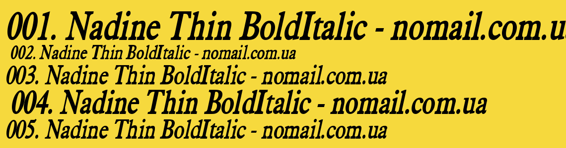 Шрифт Nadine Thin BoldItalic
