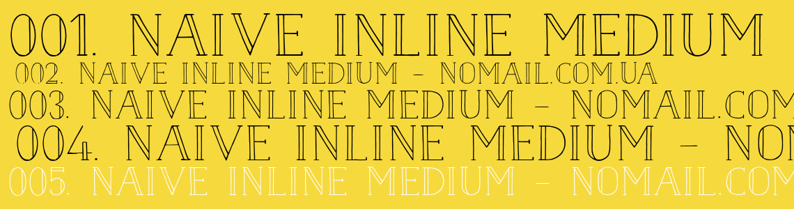 Шрифт Naive Inline Medium