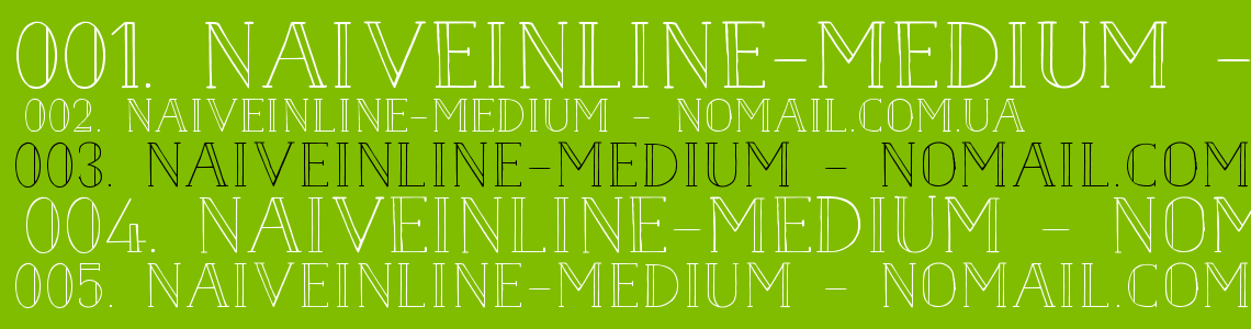 Шрифт NaiveInline-Medium