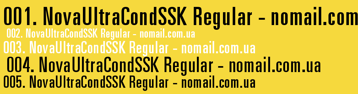 Шрифт NovaUltraCondSSK Regular