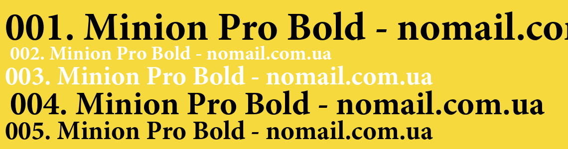 Шрифт Minion Pro Bold