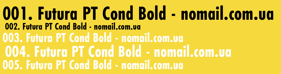 Шрифт Futura PT Cond Bold