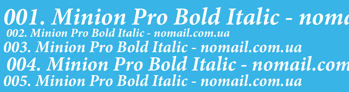 Шрифт Minion Pro Bold Italic