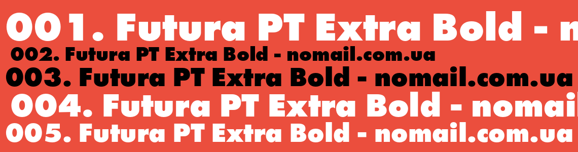 Шрифт Futura PT Extra Bold