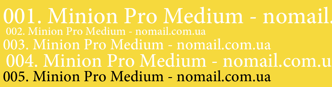 Шрифт Minion Pro Medium