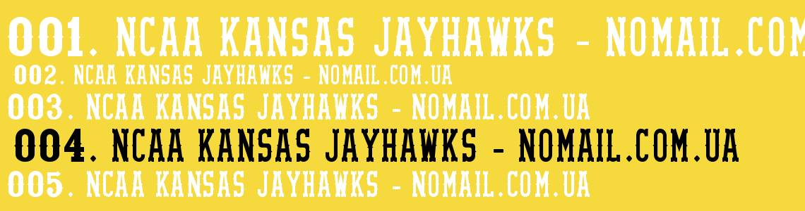 Шрифт NCAA Kansas Jayhawks