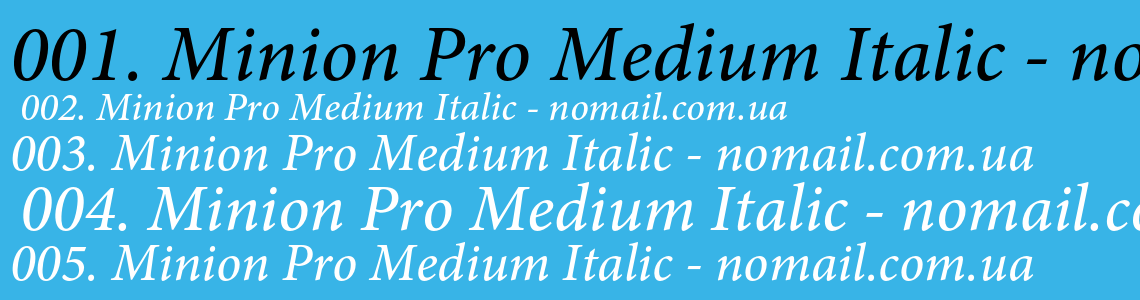 Шрифт Minion Pro Medium Italic