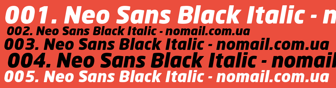 Шрифт Neo Sans Black Italic