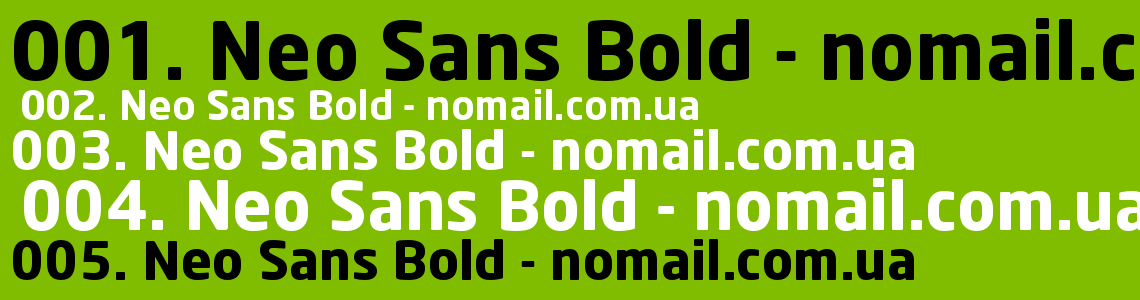 Шрифт Neo Sans Bold