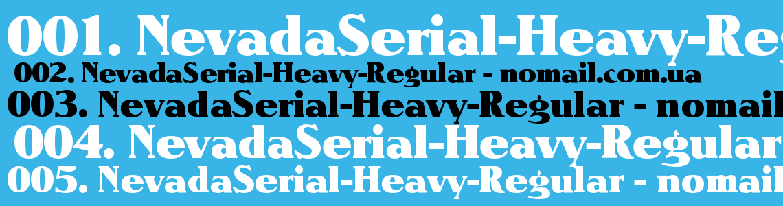 Шрифт NevadaSerial-Heavy-Regular