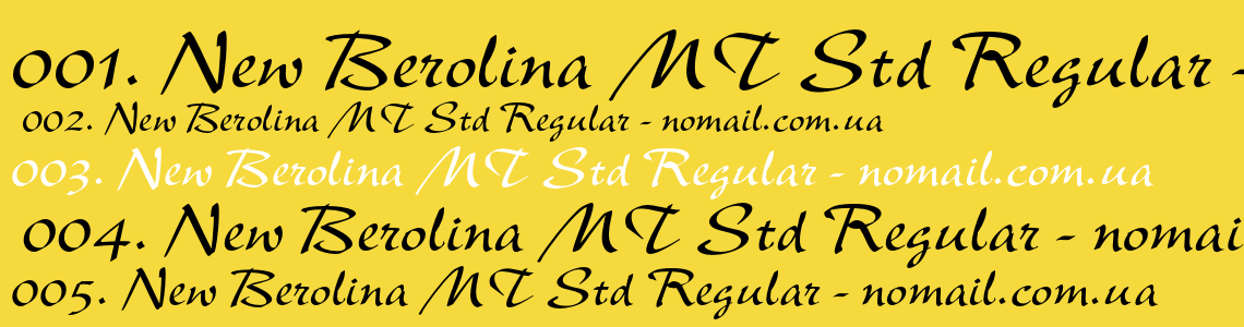 Шрифт New Berolina MT Std Regular. 