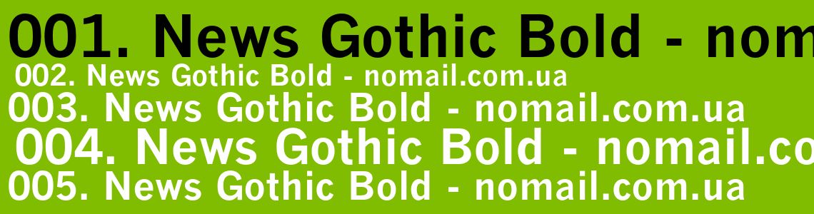 Шрифт News Gothic Bold