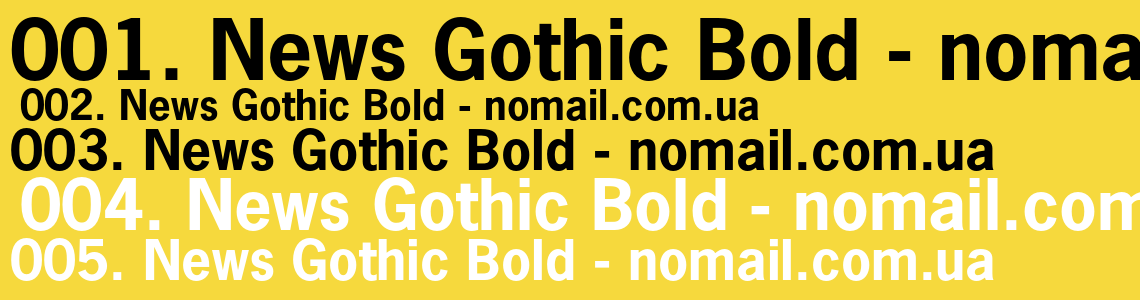 Шрифт News Gothic Bold