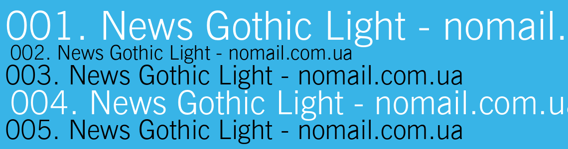 Шрифт News Gothic Light