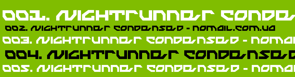 Шрифт Nightrunner Condensed